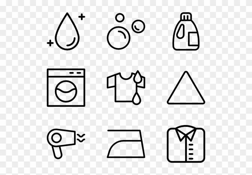 Linear Laundry Symbols - Pie Chart Icon #1227685