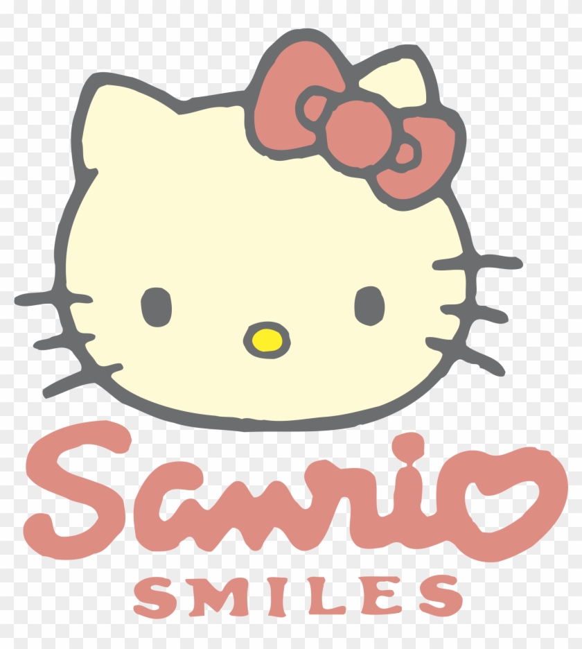 Wallpaper Hello Kitty on White Background Licensed by Sanrio