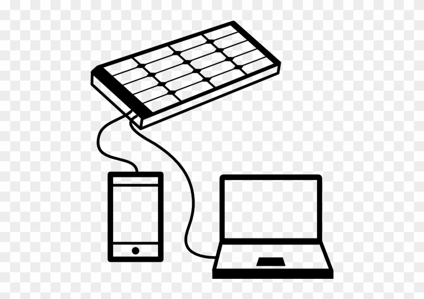 Mobile And Laptop Charging With Solar Panel Free Icon - Laptop Charging Icon #1228081
