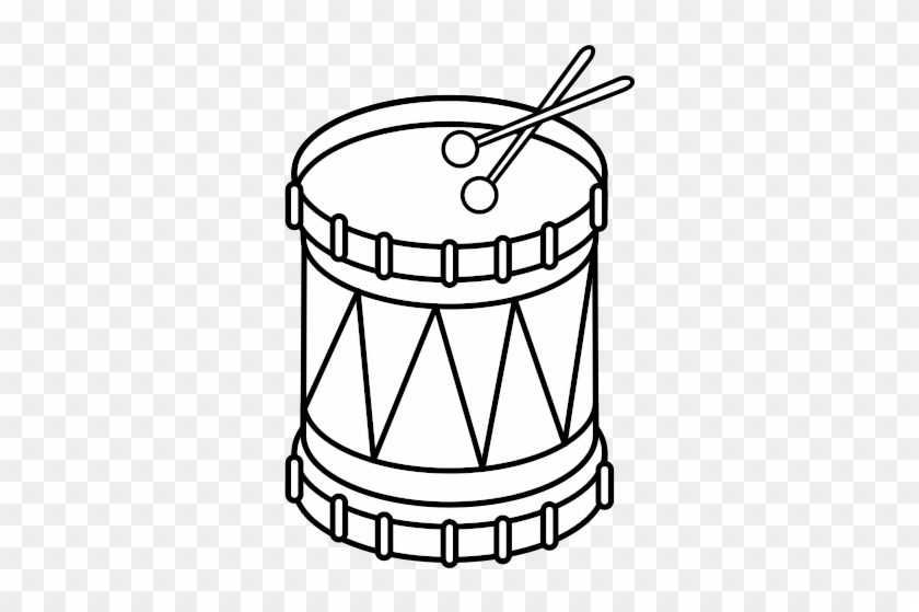 Drum With Stick Music Instrument - Line Art #1228108