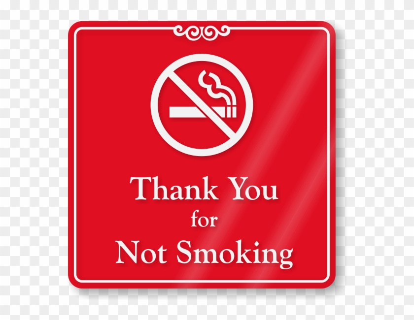Thank You For Not Smoking Showcase Wall Sign - Reinke Enterprises 26133 No Smoking Sign, 7 X 10in, #1228176
