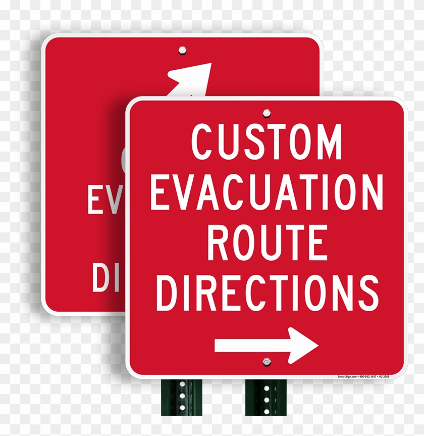 Custom Directional Evacuation Sign - Sign #1228182