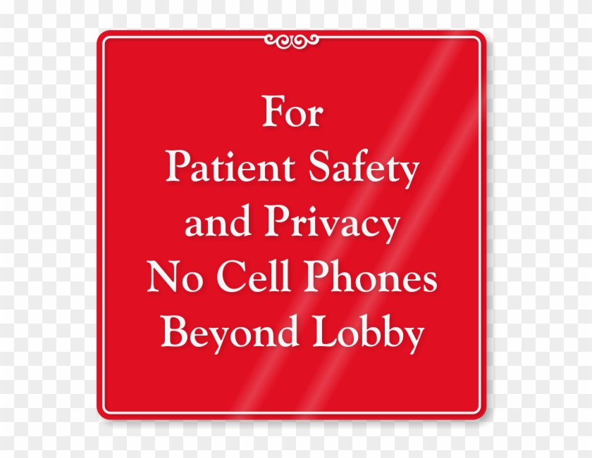 No Cell Phones Beyond Lobby Showcase Sign - Sign #1228218