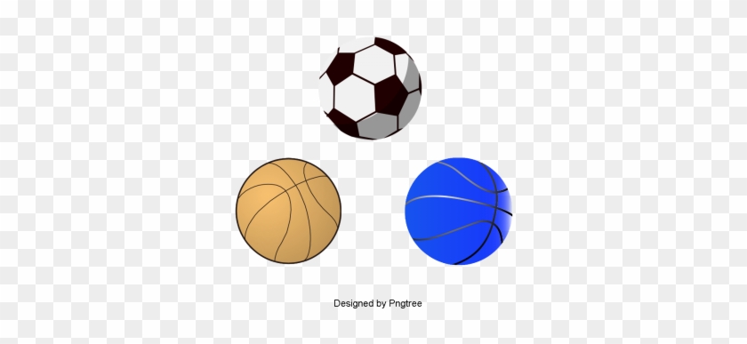 Beautiful Cartoon Hand Painted Flat Ball Sports Equipment, - Handball #1228330