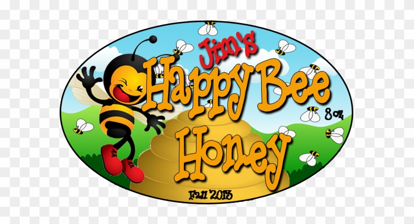 Honey Jar Labels By Happy Bee Honey - Bumble Bee Greeting Card #1228394