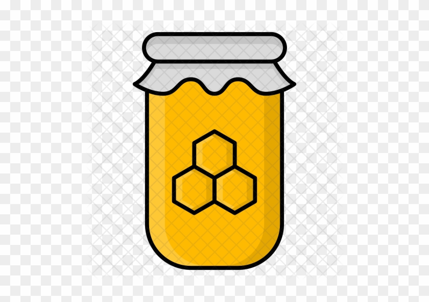 Honey Jar Icon - Clip Art #1228406