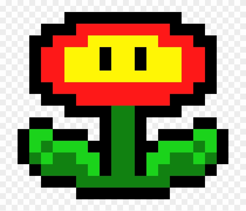 Super Mario Bros - Mario Flower Pixel Art #1228429
