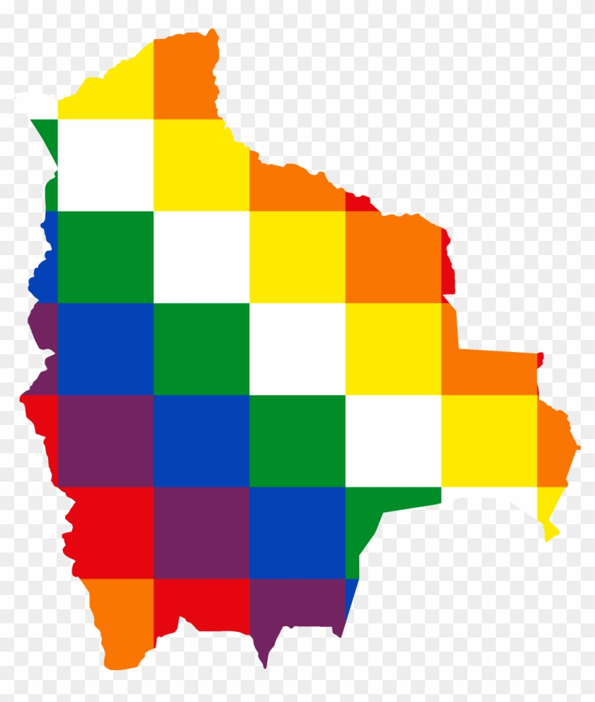 Flag Map Of Bolivia - Bolivia Map #1228461