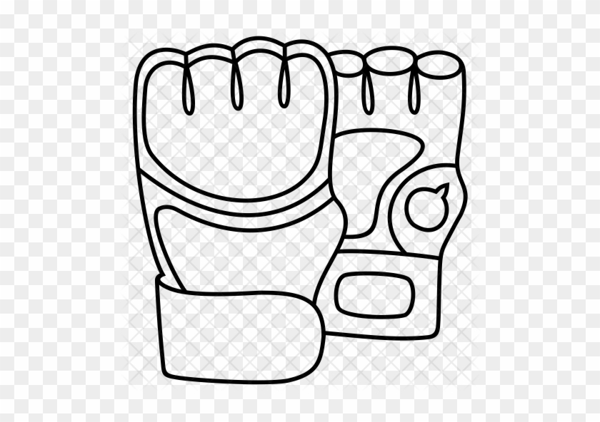Leather Icon - Ufc Gloves Drawing #1228511