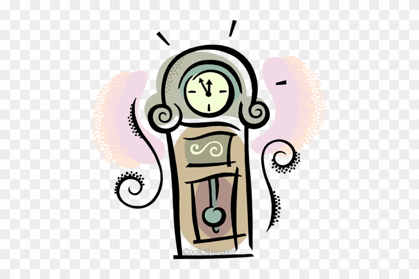 Grandfather Clock Royalty Free Vector Clip Art Illustration - Grandfather Clock Royalty Free Vector Clip Art Illustration #1228555