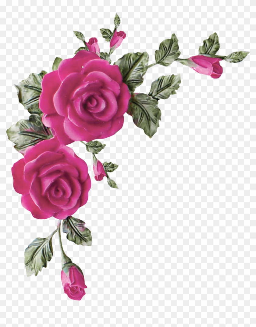 Valentina Touchofroses El76 - Pink Rose Corner Border #1228674