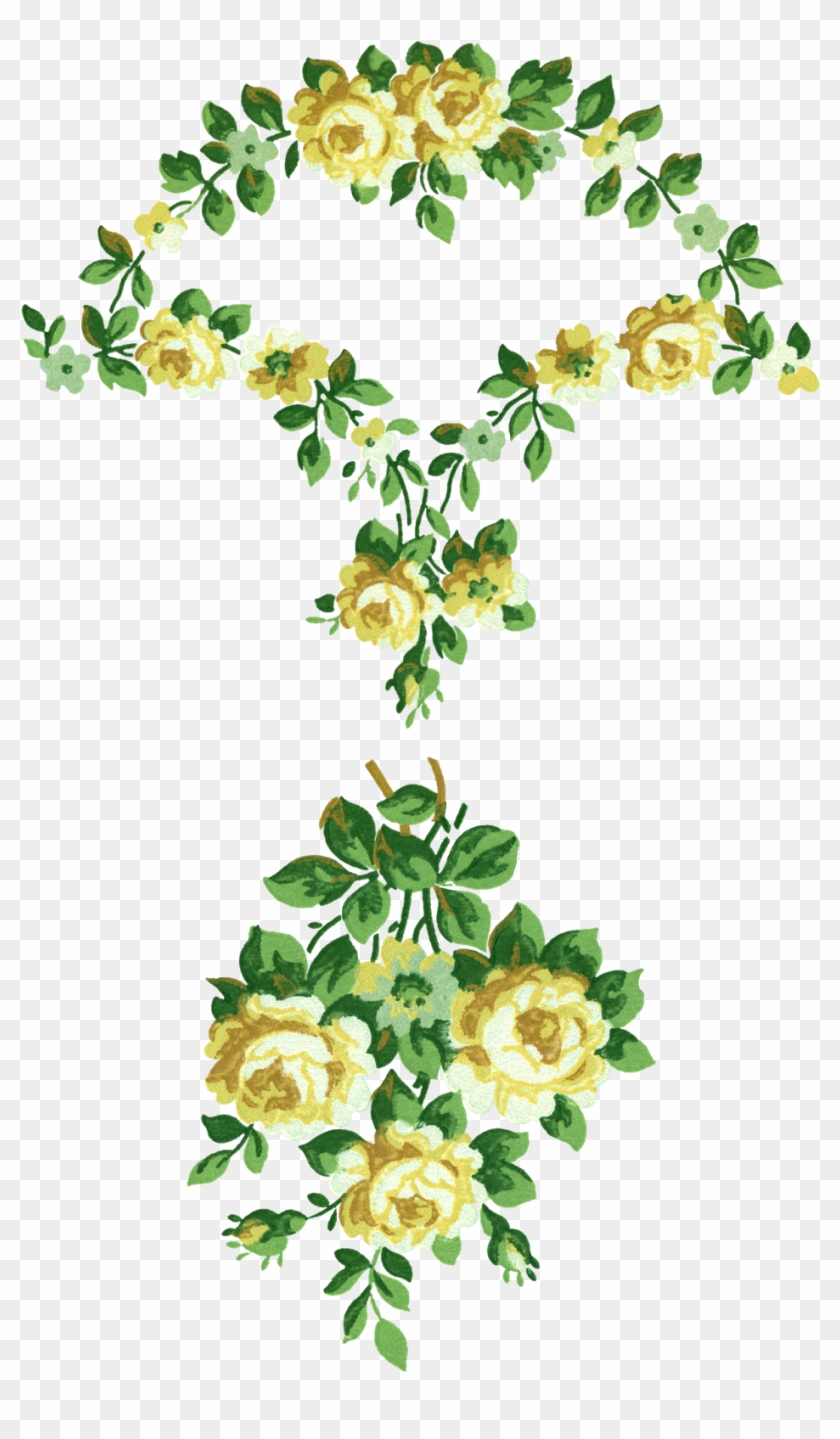 Rose Flower Designs Clip Art Download - Antique #1228714