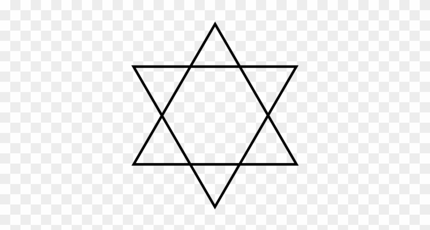 Black Star Outline Star Of David Outline Clipart Png - Star Of David Line Art #1228741