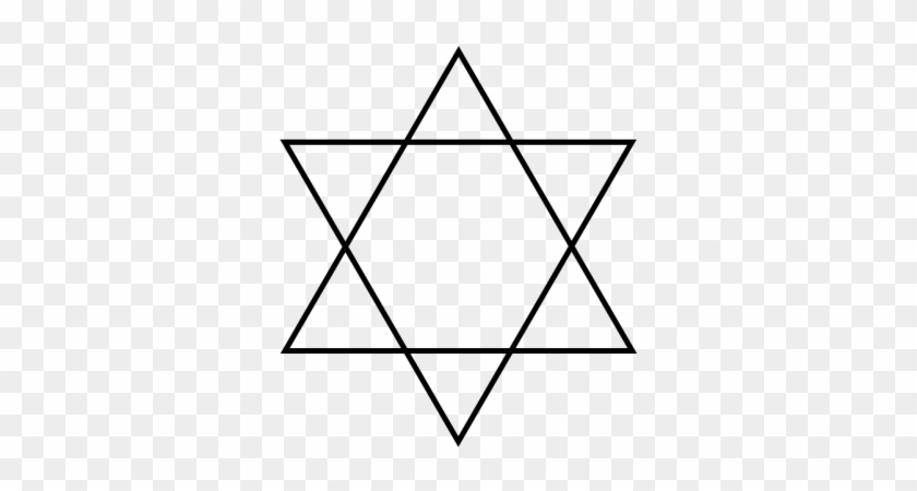 Black Star Outline Star Of David Outline Clipart Png - Star Of David Line Art #1228741