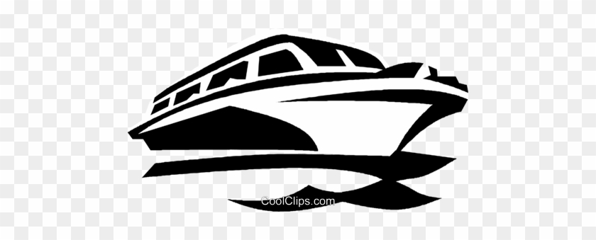 Sightseeing Boat Royalty Free Vector Clip Art Illustration - Lake #1228844