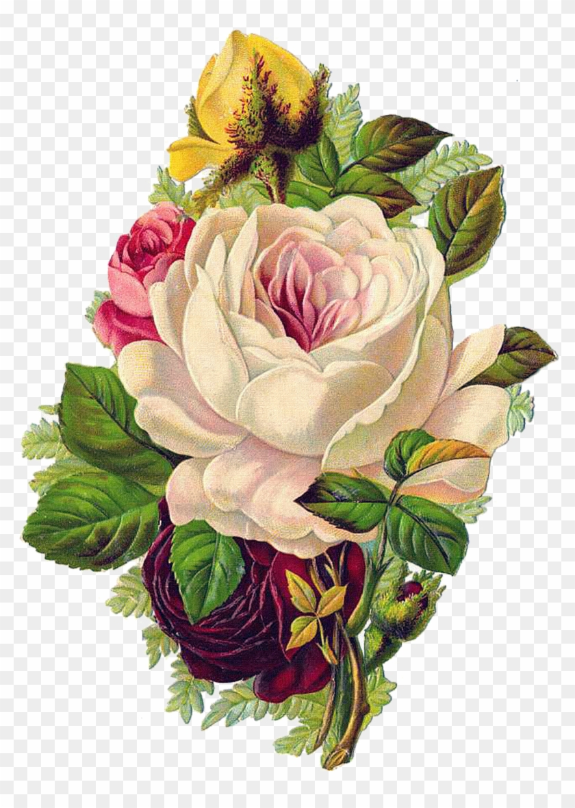 Rose Flower Paper The Babys Bouquet - Flowers Victorian Vintage #1228960
