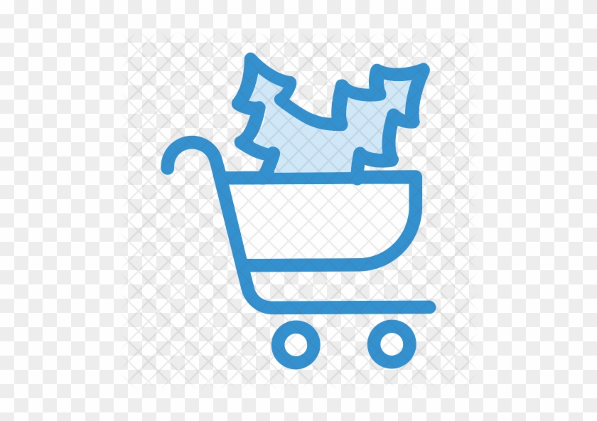 Christmas Shopping Icon - Shopping Cart #1228993