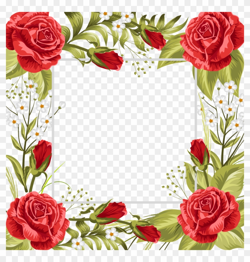 Wedding Invitation Greeting Card Rose Flower - Moldura Para Convite Flores #1229017
