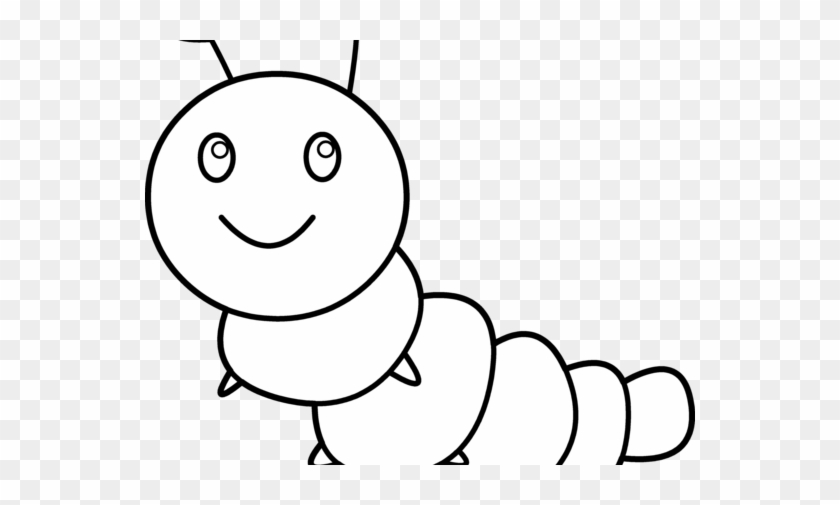 550 X 547 - Black And White Cute Caterpillar Clipart #1229064