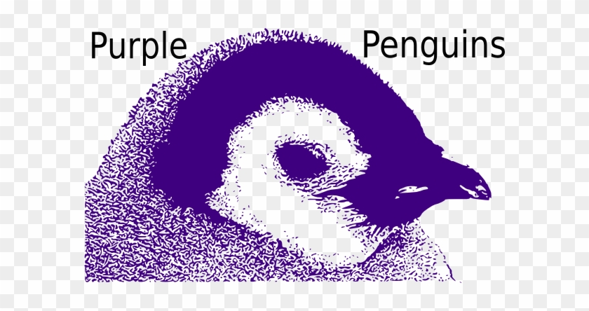 Penguin Clipart Profile - Purple Penguins #1229244