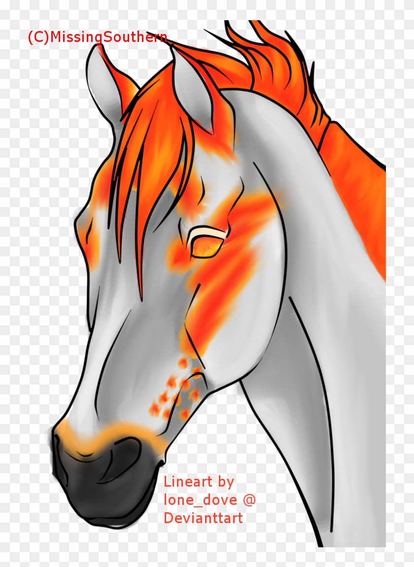 Auction- Flame Lynx Point Colored Horse Head - Stallion #1229263