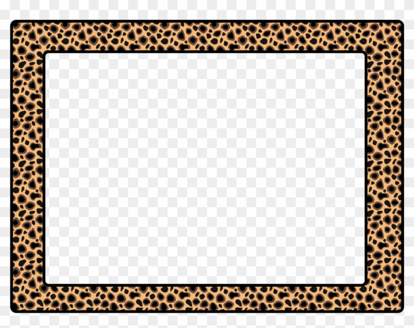 Leopard Print Border Template - Animal Print - Free Transparent PNG Clipart  Images Download