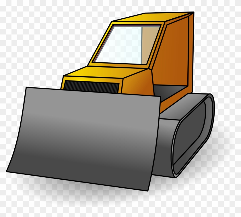 Clipart - Bulldozer - Cartoon Bulldozer #1229399