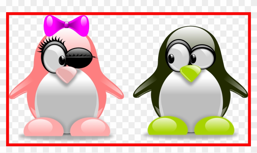 Appealing Wrote A Guest Check It Out Happy Valentine - Tux Penguins #1229576