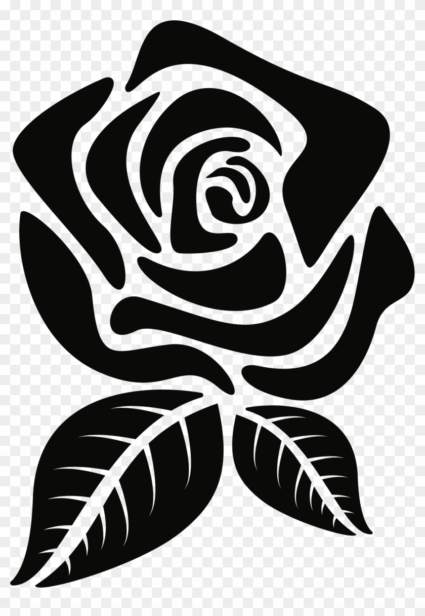 Flower Silhouette Rose Clip Art - Rose Silhouette #1229646