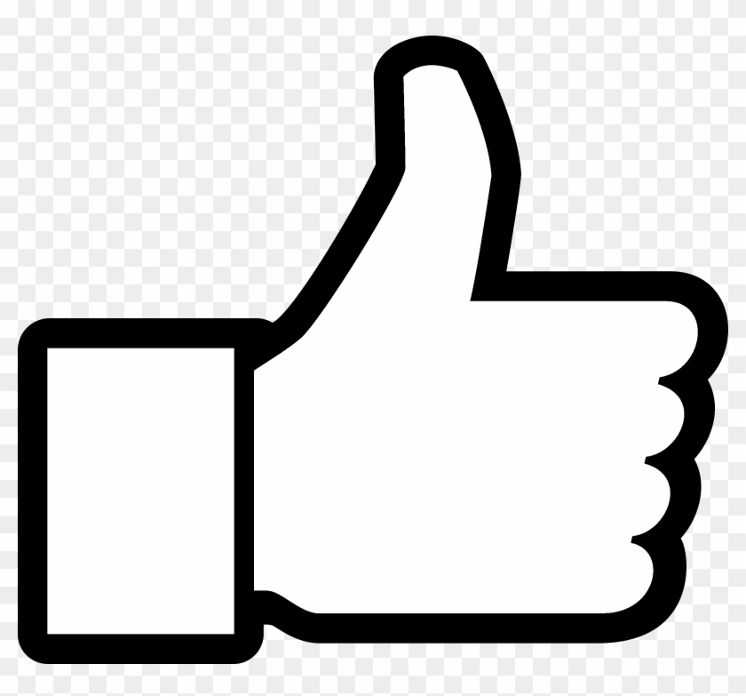 Thumbs Up Facebook Logo Black And White - Thumbs Up Icon Svg #1229686