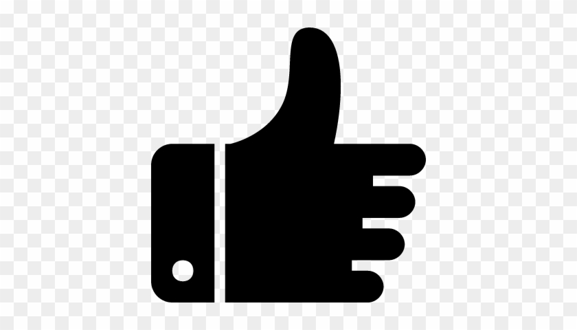 Like Thumb Up Black Hand Getsure Symbol Vector - Mano Del Me Gusta #1229691