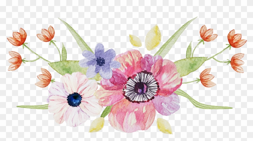 Fresh And Elegant Floral Watercolor Number - Elegant Floral Png #1229768