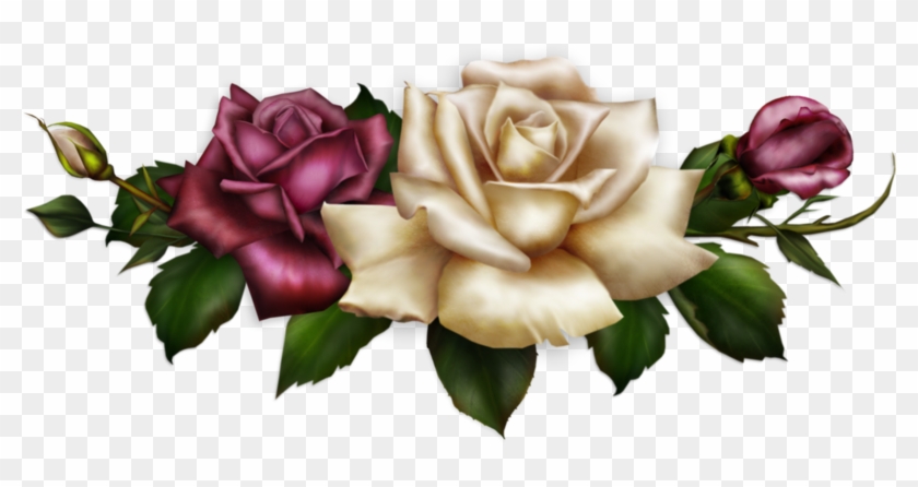 Rose Png Gul 7sdjoe - Transparent Floral Corner Border #1229788