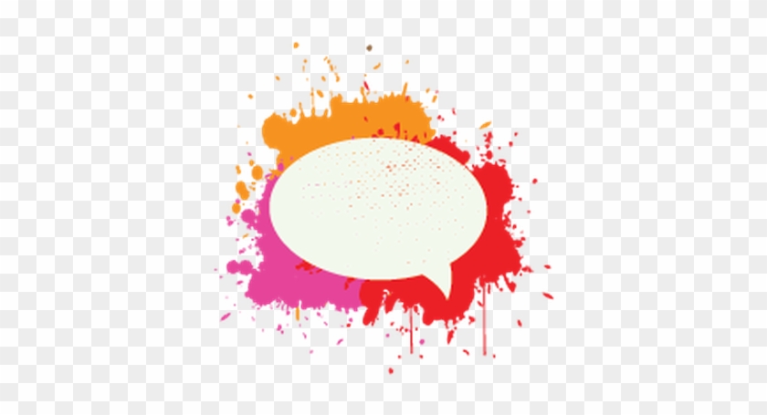 Grunge Talk Balloons On Splashes - Illustration #1229838