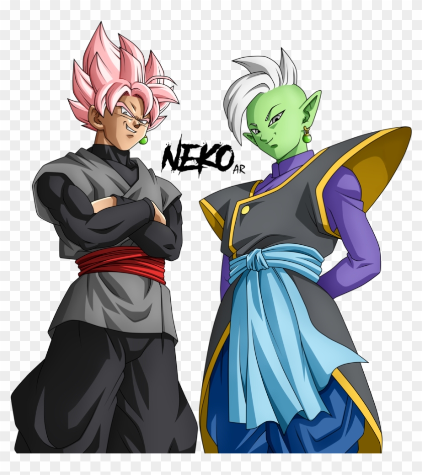 Zamasu & Super Saiyan Rose Goku Black - Goku Black And Zamasu Png #1229855