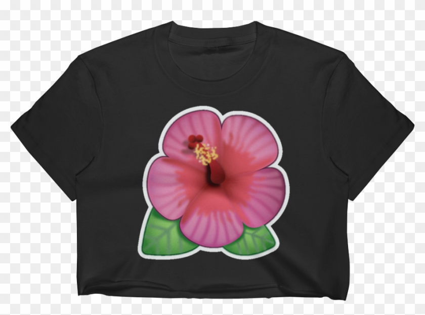 Emoji Crop Top T Shirt - Flower #1229893