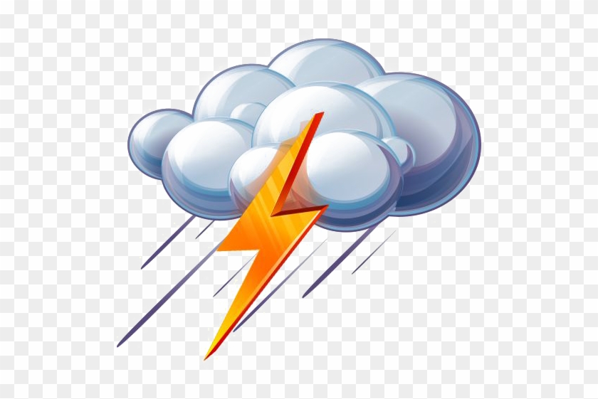 Rain Ico Weather Icon - Rain And Thunder Clipart #1229967
