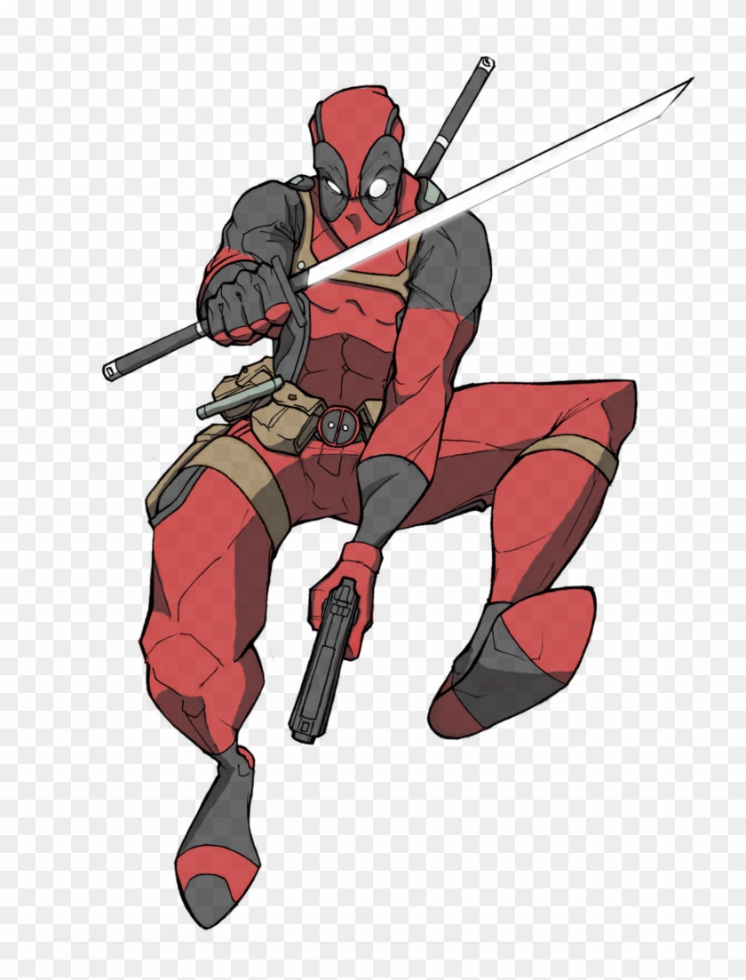 #deadpool #clip #art - Marvel Superheroes With Swords #1230036