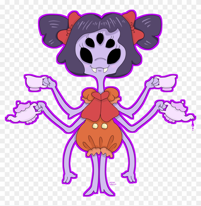 Undertale Arte Little Miss Mufet - Undertale Muffet Png #1230045