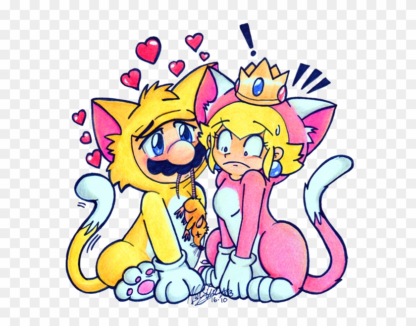 La Princesa Peach De Super Mario 3d World De Super - Cat Mario And Cat Peach #1230061