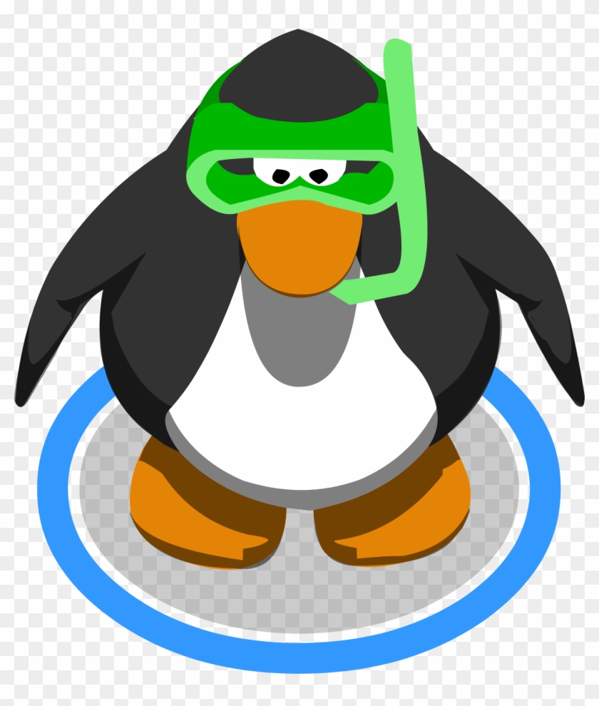 Green Snorkel In-game - Club Penguin 3d Penguin #1230132