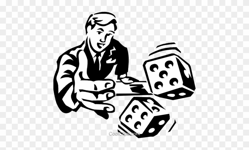 Man Rolling The Dice - Man Rolling Dice Clip Art #1230135