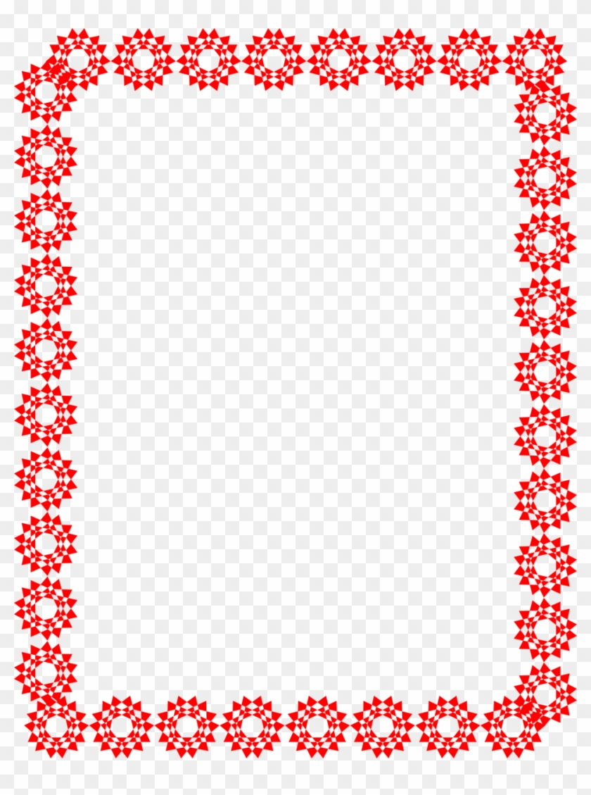 Illustration Of A Blank Frame Border Of Red Star Shapes - Circle #1230166