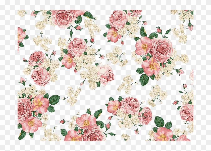 Free Vintage Flower Wallpaper Tumblr - Vintage Floral Pink Background -  Free Transparent PNG Clipart Images Download