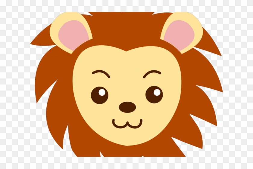 Lion Face Clipart - Draw A Cartoon Lion Face #1230313