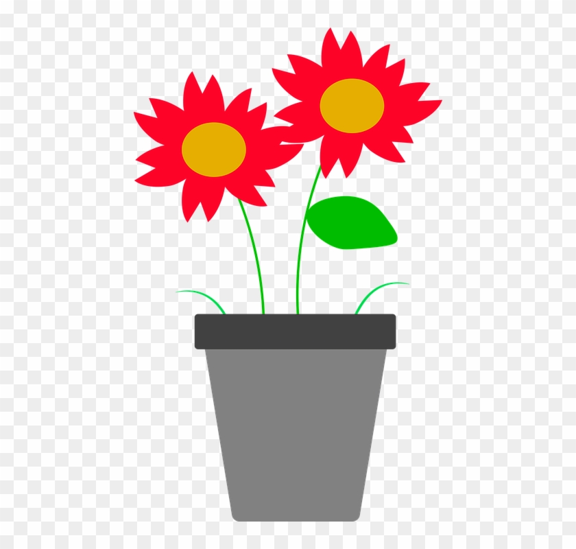 Flowers In A Vase Clipart 6, Buy Clip Art - Flower Vase Image In Vector #1230364