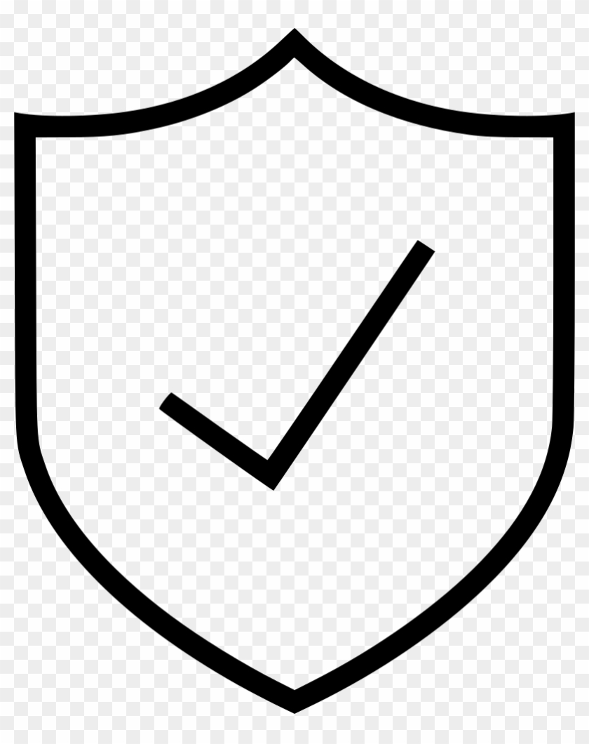 Shield Check Mark Secured Comments Shoe Full Size PNG Clipart
