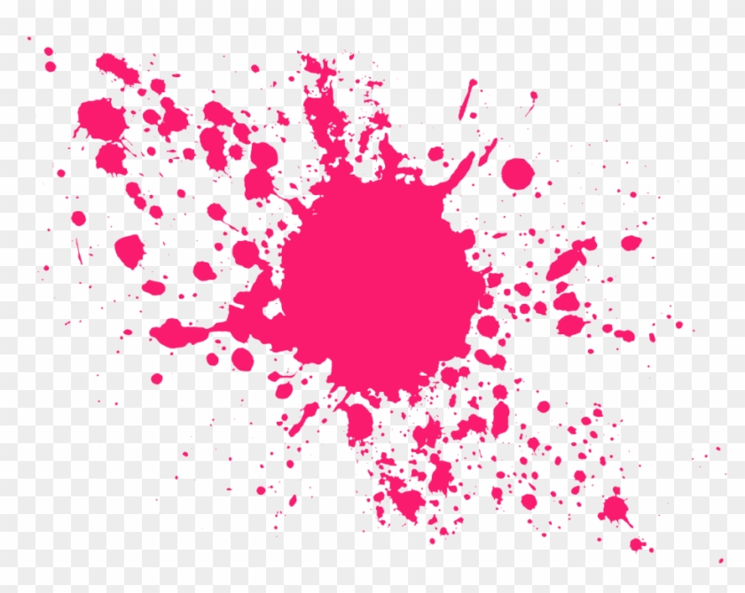 Paint Splat Clip Art Medium Size - Paint Splatter Png Pink #1230501