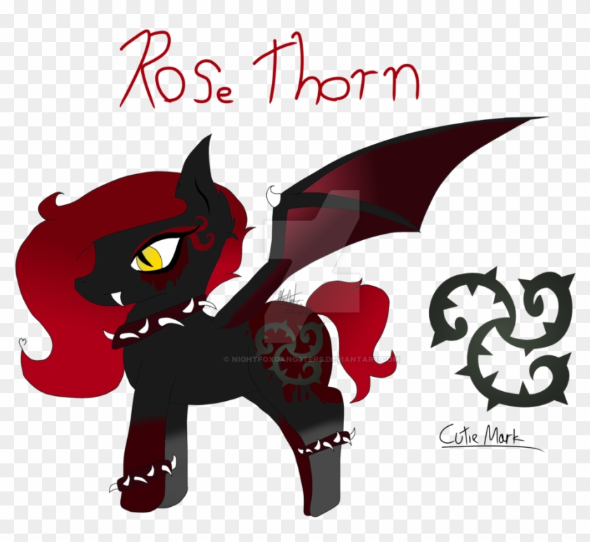 - - Mlp Oc - - Rose Thorn - - By Nightfoxgangsters - Cartoon #1230558
