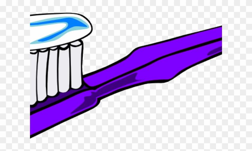 Purple Clipart Toothbrush - Szczoteczka I Pasta Dla Dzieci #1230722